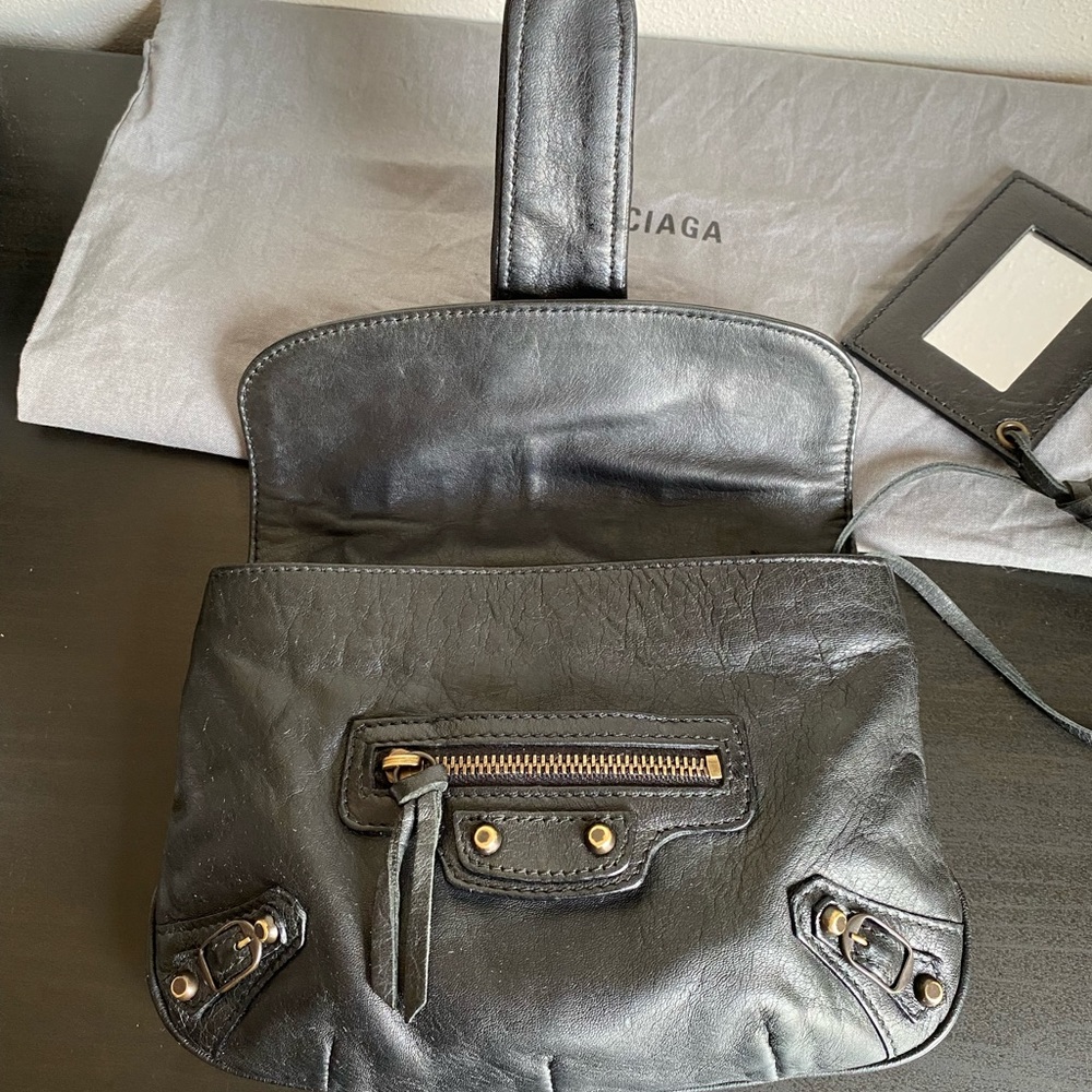 EUC Balenciaga Arena Clutch Pouch Anthracite - Picture 7 of 11